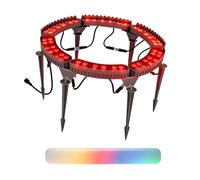 Opaeroo Tree & Building Led Spotlight, 12w 24v Hardwired Low Voltage Ring Lights for Root Uplighting, Ip65 Outdoor Landscape Lighting Kit, Energy-efficient Garden Decoration red 6lights