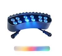 Opaeroo Tree & Building Led Spotlight, 12w 24v Hardwired Low Voltage Ring Lights for Root Uplighting, Ip65 Outdoor Landscape Lighting Kit, Energy-efficient Garden Decoration Blue 1light