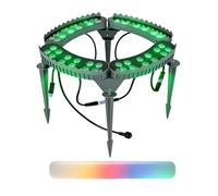 Opaeroo Tree & Building Led Spotlight, 12w 24v Hardwired Low Voltage Ring Lights for Root Uplighting, Ip65 Outdoor Landscape Lighting Kit, Energy-efficient Garden Decoration Green 4lights