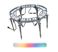 Opaeroo Tree & Building Led Spotlight, 12w 24v Hardwired Low Voltage Ring Lights for Root Uplighting, Ip65 Outdoor Landscape Lighting Kit, Energy-efficient Garden Decoration White 6lights