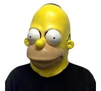 OPAHUTER Halloween Full Latex Mask, Movie Character Figure Homer Masks, Full Headgear Big Eyes Cartoon Cosplay Masks for Masquerade Halloween Party Costume Props