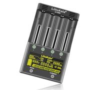 OPAHUTER LiitoKala 500s 18650 4-Slot LCD Display Fast Battery Charger, Smart Universal Charger for Li-ion(IMR/ICR) LiFePO4 Ni-MH/Cd 18650 21700 26650 18350 14500 RCR123 9V Batteries AA AAA C
