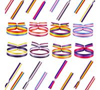 Opakawpop 16Pcs Pride Wristband Rainbow LGBT Gay Bracelets For Women Men Asexual Non Binary Bisexua Pansexual Progressive Lesbian Transgender Wristbands for Pride Accessories Party Decorations