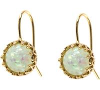 Opal Contracted Show Temperament Zircon Earrings Large Pearl Hoop (Gold, One Size)