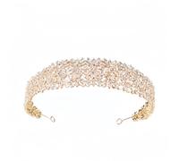 Opal Crystal Bridal Headband, Luxury Rhinestone Wedding Hair Accessory, Silver and Gold (1, 1)