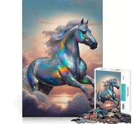 Opal Horse in The Cloud 1000 Piece Jigsaw Puzzles for Teenagers Jigsaw Smart Game Warm Time Image Assembly Lovely Gift (38x26cm)