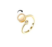 Opal Spinner Fidget Statement Rings for Women Girls Teens Anxiety Rotate Freely Inspirations Cat Eye Jewelry Calming Worry Meditation Crochet Loop Expandable Adjustable Stacking Middle Finger Ring