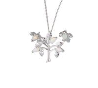 Opal Tree of Life Necklace Earring Set Ojewellery Silver 18 inches
