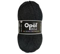 Opal Uni (420m) 6-Ply Yarn - Wool-Blend, Bright Solid Colours Yarn for Socks and Pullovers, 5303 Anthracite Mix, 1 x 150g
