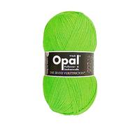 Opal Uni (425m) 4-Ply Yarn - Wool-Blend, Bright Solid Colours Yarn for Warm Socks and Sweaters, 2011 Neon-Grün, 1 x 100g