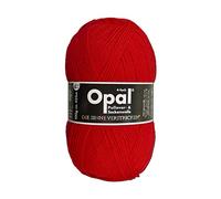 Opal Uni (425m) 4-Ply Yarn - Wool-Blend, Bright Solid Colours Yarn for Warm Socks and Sweaters, 5180 Rot, 1 x 100g