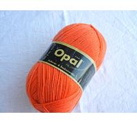 Opal Uni (425m) 4-Ply Yarn - Wool-Blend, Bright Solid Colours Yarn for Warm Socks and Sweaters, 5181 Orange, 1 x 100g