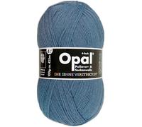 Opal Uni (425m) 4-Ply Yarn - Wool-Blend, Bright Solid Colours Yarn for Warm Socks and Sweaters, 5195 Jeansblau, 1 x 100g