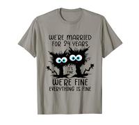 Opal Wedding We're Married For 24 Years T-Shirt