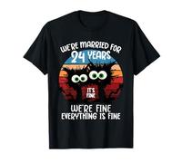 Opal Wedding We're Married for 24 Years T-Shirt