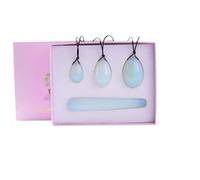 Opal Yoni Egg Women Pelvic Floor Kegel Exerciser Jade Eggs Massage Ball,Whole Set with Box
