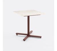 Opala Garden Table with Fold-Down Terrazzo Table Top terracotta
