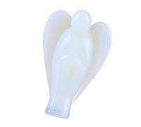 Opalite Angel Crystal Healing Stone Peace Stress Relief Pocket Decor