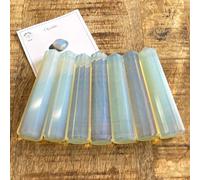 Opalite Crystal Tower for Third Eye Chakra, Aiding in Spiritual Psychic Abilities, Healing Stone for Improving Communication in All Relationship, Sent in Gift Pouch with Info Card