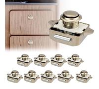Opaltool 10pc Push Button Latch Catch Pop Up Cupboard Door Knob Latch Fit 15-18mm Thickness RV Boat Van Yacht Campervan Yacht Cupboard Door Cabinet