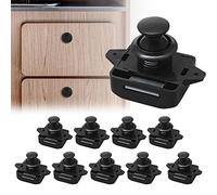 Opaltool 10pc Push Button Latch Catch Pop Up Cupboard Door Knob Latch Fit 15-18mm Thickness RV Boat Van Yacht Campervan Yacht Cupboard Door Cabinet