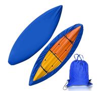 Opaltool 420D Thickened Kayak Canoe Cover, Waterproof Durable Canoe Storage Dust Cover UV Protection Sunblock Shield for Fishing Boat/Kayak/Canoe/Paddle Board (4.6~5.0m/15.1ft~16.4ft)