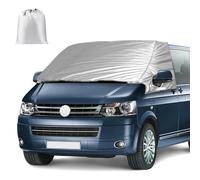 Opaltool External Thermal Windscreen Cover Compatible with VW Transporter T5, VW Caddy 2010-2020, Silver Front Windscreen Wrap Cover Thermal Screen for Snow Ice Shield Dust Sun