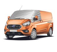 Opaltool External Thermal Windscreen Cover for Ford Transit Custom 2012-2024, Luxury Front Windscreen Wrap Cover, Foldable Thermal Windscreen Cover Silver Wrap Black Out Screen Campervan