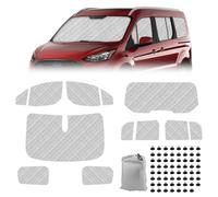 Opaltool Internal Thermal Blind for 2013-2022 Ford Tourneo Connect, 12PCS Insulated Windscreen Covers, UV-Proof & Waterproof, Foldable Reflective Sunshade for Camper Van Privacy & Temperature Control