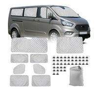 Opaltool Internal Thermal Blind for Ford Transit Custom 2012-2025, 8PCS Insulated Windscreen Covers, UV-Proof & Waterproof, Foldable Reflective Sunshade for Camper Van Privacy & Temperature Control
