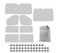 Opaltool Internal Thermal Blind for Ford Transit Custom 2012-2025, 8PCS Insulated Windscreen Covers, UV-Proof & Waterproof, Foldable Reflective Sunshade for Camper Van Privacy & Temperature Control