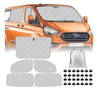 Opaltool Internal Thermal Blind for Transit Custom 2012-2025, 5PCS Insulated Windscreen Covers, UV-Proof & Waterproof, Foldable Reflective Sunshade for Camper Van Privacy & Temperature Control