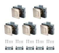 Opaltool Metal Push Button Cabinet Locks, Keyless Square Door Lock for Caravan Motorhome Camper Van Boat Cupboard Door