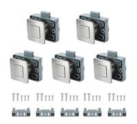 Opaltool Metal Push Button Cabinet Locks, Keyless Square Door Lock for Caravan Motorhome Camper Van Boat Cupboard Door