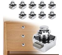 Opaltool Push Button Latch Lock, 18-22mm Keyless Door Lock with Screw, Cabinet Door Catch Knob for Caravan Motorhome Camper Van Boat Cupboard Door