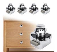 Opaltool Push Button Latch Lock, 18-22mm Keyless Door Lock with Screw, Cabinet Door Catch Knob for Caravan Motorhome Camper Van Boat Cupboard Door