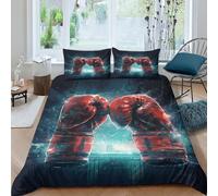 OPANZYYDE Boxing Glove 3D Printed Duvet Cover Set 3 Pcs Bedding Set,Soft,Pillowcases, Quilt Cover Easy Care Anti-Allergic And Smooth for Kid Teens Boys And Girls Man King（220x240cm）