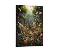 OPANZYYDE Jungle Animals Wall Decor Poster Giclee Canvas Prints Modern Wall Art Picture Wall Hanging for Bathroom Wall Decor 12x18inch(30x45cm)