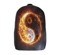 OPANZYYDE Yin Yang Bagua Backpack School Bag Rucksack for Girls Boys Waterproof Backpacks Large Capacity Kids Back Pack Lightweight School Bags for Children Students Bookbag 17inch