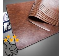 OPAPAL Place Mats for Table Set of 10 | Table Mats, Faux Leather Placemats, Easy Clean, 100°C Heat-Resistant, Waterproof, Non-Slip. Ideal for Christmas Placemats Party Decoration(Brown 43 x 30 cm）