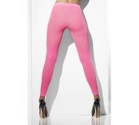 Smiffys Opaque Footless Tights, Neon Pink , Fever Hosiery Fancy Dress, Fever Dress Up Accessories