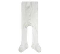 FALKE Unisex Baby Family B Ti Sustainable Cotton Plain 1 Pair Tights, White Off-White 2040, 6-12 months
