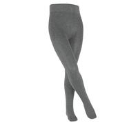 FALKE Unisex Kids Family K Ti Sustainable Cotton Plain 1 Pair Tights, Grey Light Melange 3390, 3-5