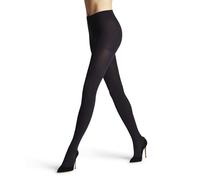 FALKE Women's Family W Ti Sustainable Cotton Plain 1 Pair Tights, Blue Dark Navy 6379, L