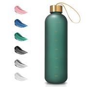 Opard 800ml/1000ml Motivational Water Bottle with Time Markings to Drink, Reusable Plastic Bottle with BPA Free Tritan for Gym and Sports