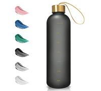 Opard 800ml/1000ml Motivational Water Bottle with Time Markings to Drink, Reusable Plastic Bottle with BPA Free Tritan for Gym and Sports
