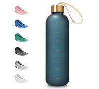 Opard 800ml/1000ml Motivational Water Bottle with Time Markings to Drink, Reusable Plastic Bottle with BPA Free Tritan for Gym and Sports