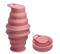 Opard Collapsible Water Bottles 500ml BPA Free Leak Proof Foldable Silicone Bottle with Anti-Collapse Ring for Travel Camping Hiking Running Sport