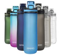 Opard Sports Water Bottle, 600ml BPA Free Non-Toxic Tritan Plastic Drinking Bottle with Leak Proof Flip Top Lid for Gym Yoga Fitness Camping