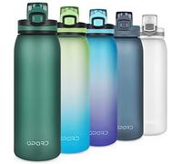 Opard Sports Water Bottle, 900ml BPA Free Non-Toxic Tritan Plastic Drinking Bottle with Leak Proof Flip Top Lid for Gym Yoga Fitness Camping